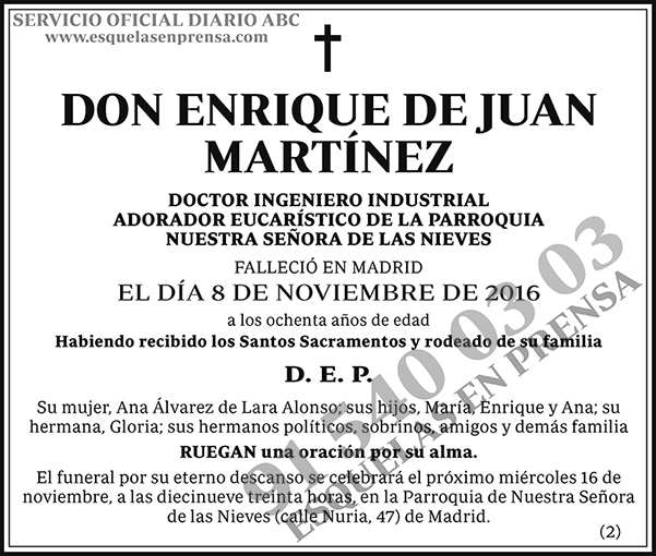 Enrique de Juan Martínez